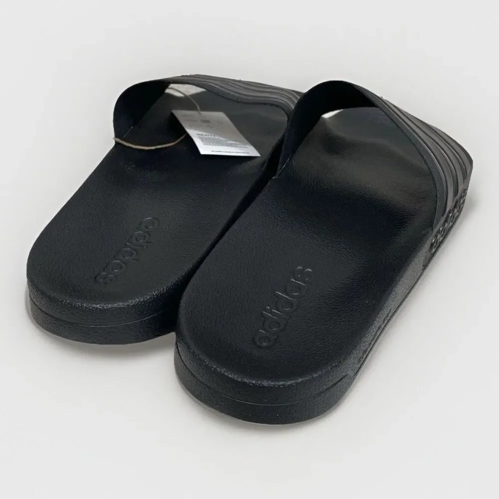 Adidas Adilette Shower Slip On Slides Men 12 Women 13 Core Triple Black GZ3772